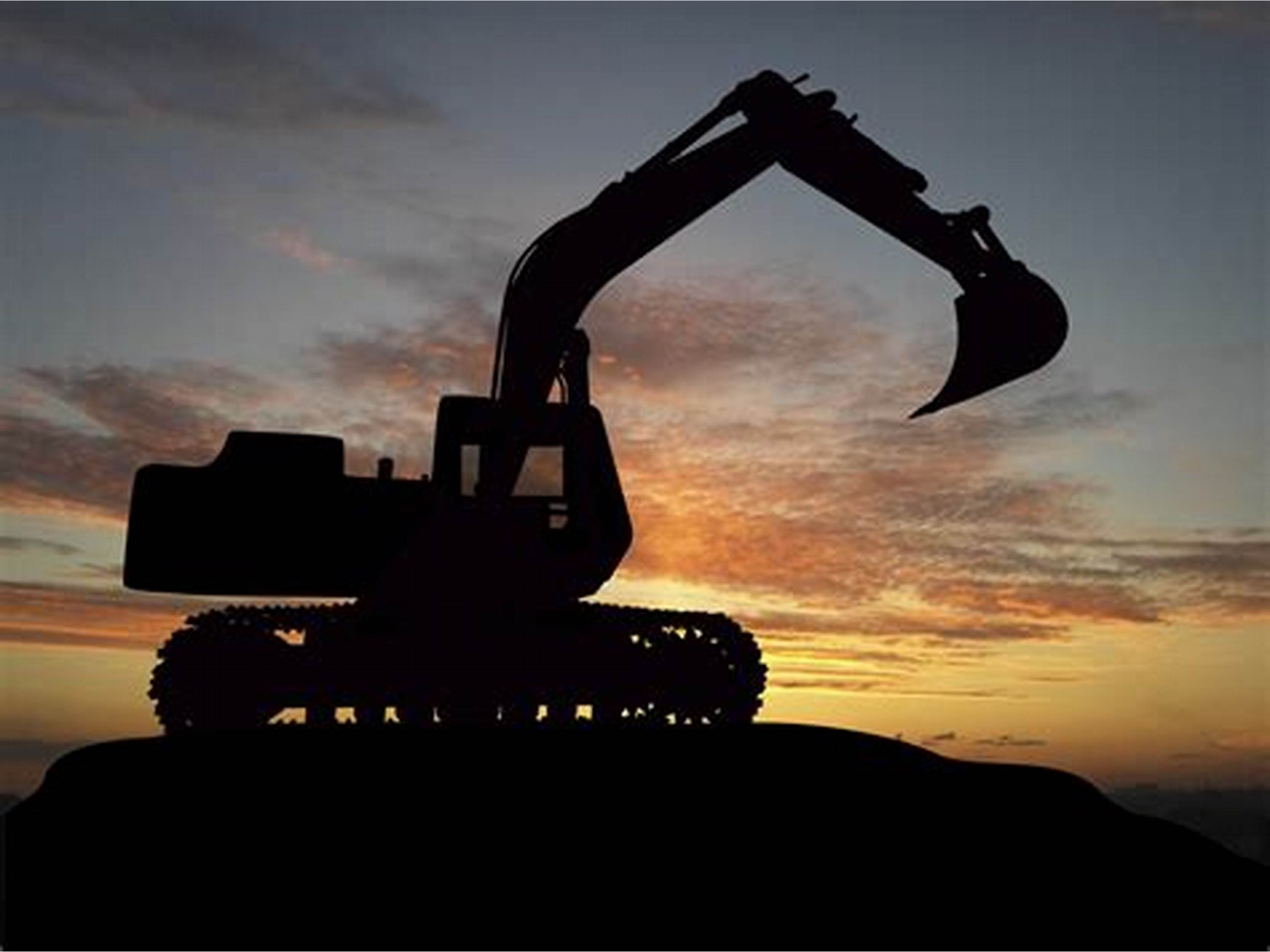 backhoe used in preparing project sites